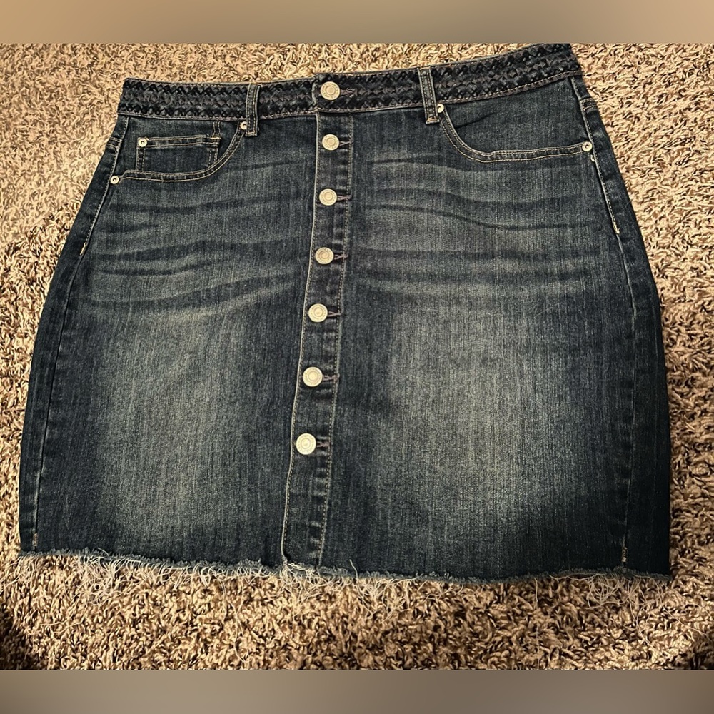 Button up jean skirt